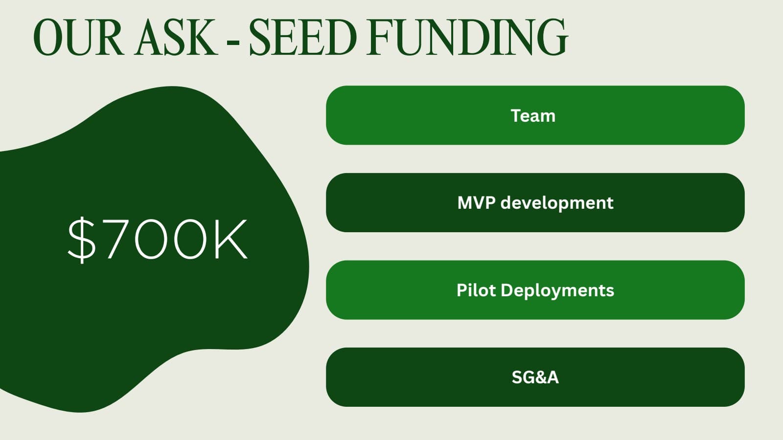 Ditto pitch slide 12: Proposed seed funding ask.