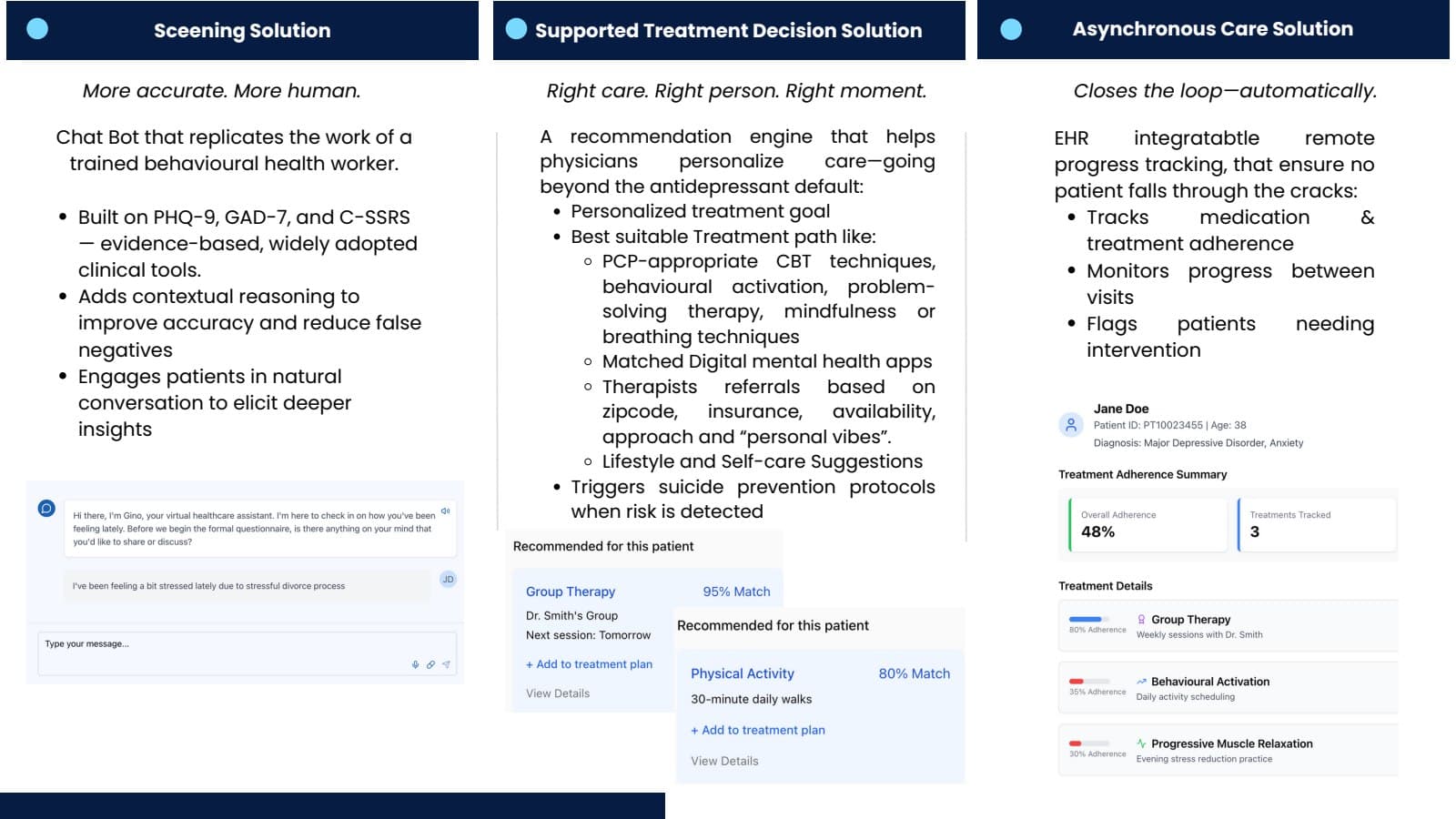 AI Ignite 2025 slide 5: Proposed screening, treatment decision support, and asynchronous care.